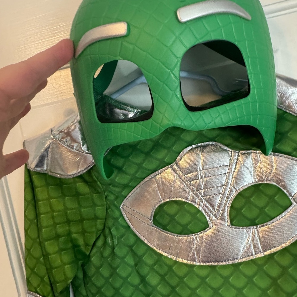 PJ Masks Green and Silver Kids Costume Dress Up Set! - Picture 2 of 10